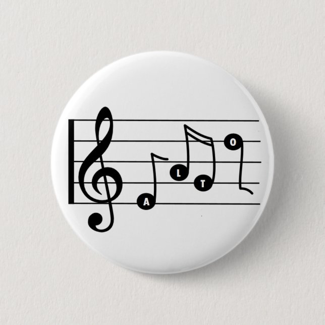 Alto Singer Musical Button Knapp (Framsida)