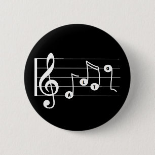 Alto Singer Musical Button (svart) Knapp