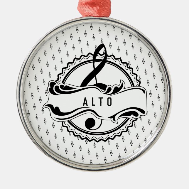 Alto Singer Musical Note Ornament (Framsidan)