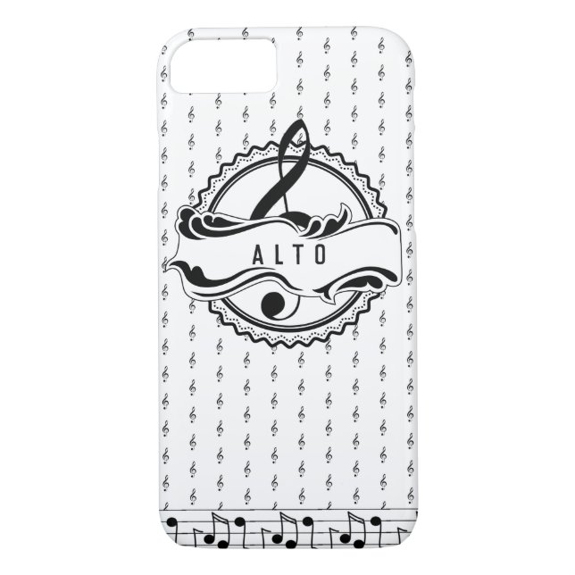 Alto Singer Musical Note Phone Case Case-Mate iPhone Skal (Baksida)