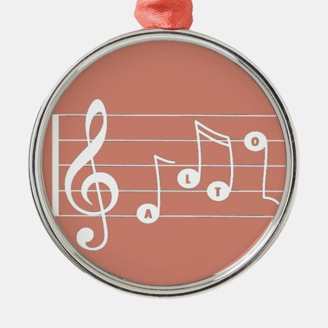 Alto Singer Musical Ornament (Framsidan)