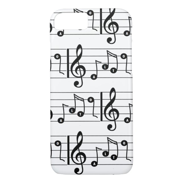 Alto Singer Musical Phone Case Case-Mate iPhone Skal (Baksida)