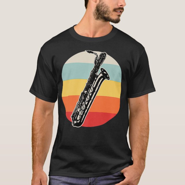 Alto Tenor Soprano Bari Baritone Sax Saxophone T Shirt (Framsida)