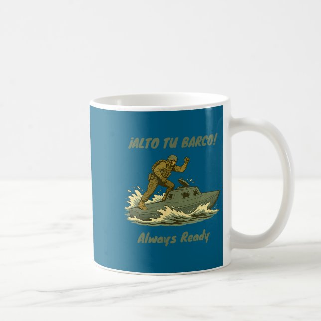 Alto Tu Barco! Coast Guard Novelty Gift  Kaffemugg (Höger)