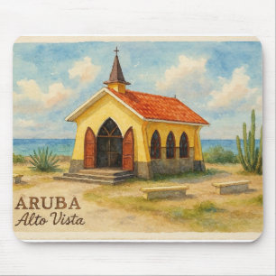 Alto Vista Aruba akvarell Musmatta
