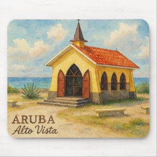Alto Vista Aruba akvarell Musmatta