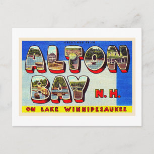 Alton Bay New Hampshire NH Large Brev vykort