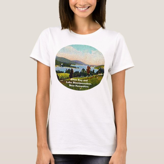 Alton Bay och Sjö Winnipesaukee, New Hampshire Tee Shirt (Framsida)