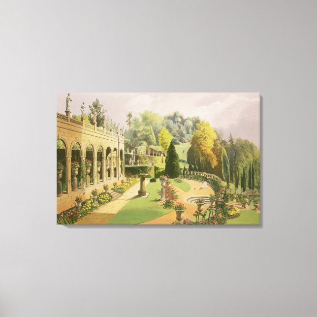 Alton Gardens, från The Gardens of England, 1857 Canvastryck (Framsida)