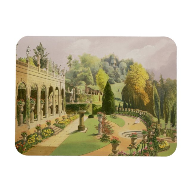Alton Gardens, från The Gardens of England, 1857 Magnet (Horisontell)