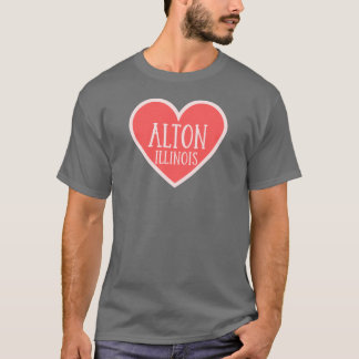 Alton Illinois Cute Heart Oversized T Shirt