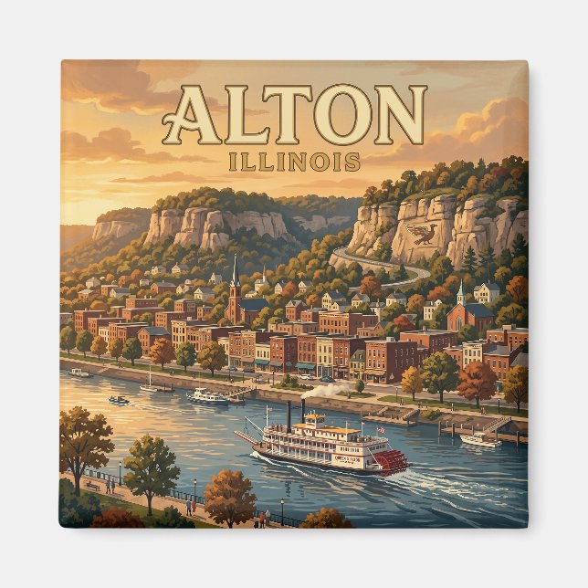 Alton, Illinois USA Magnet (Framsidan)