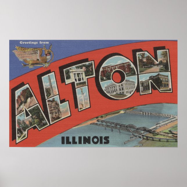 Alton, IllinoisLarge Brev ScenesAlton, IL Poster (Framsidan)