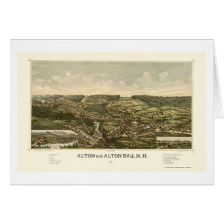 Alton panorama- karta för NH - 1888 Hälsningskort