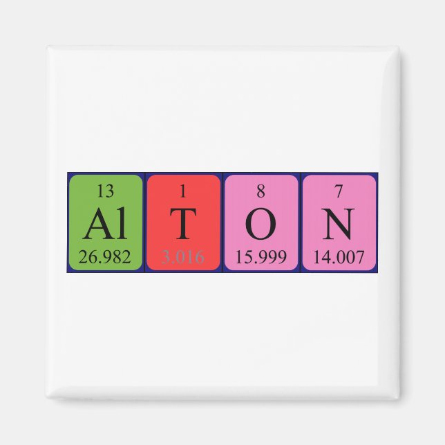 Alton Periodisk magnet bord namn (Framsidan)