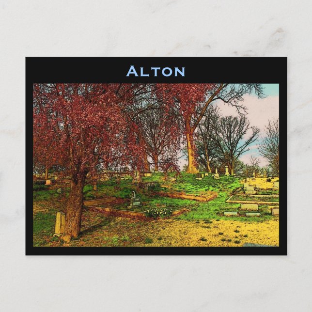 Alton-vykort (Illinois) Vykort (Framsida)