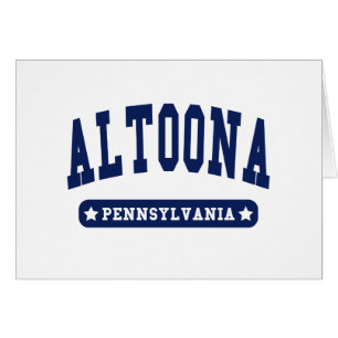 Altoona Pennsylvania College Stil t tröjor Hälsningskort