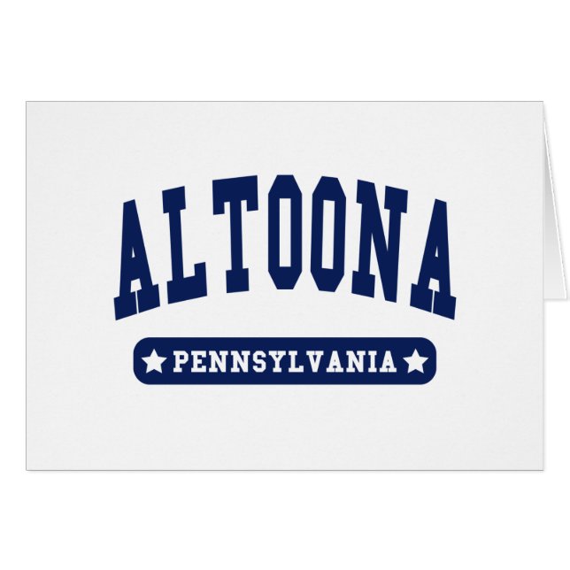 Altoona Pennsylvania College Stil t tröjor Hälsningskort (Framsidan Horizontal)