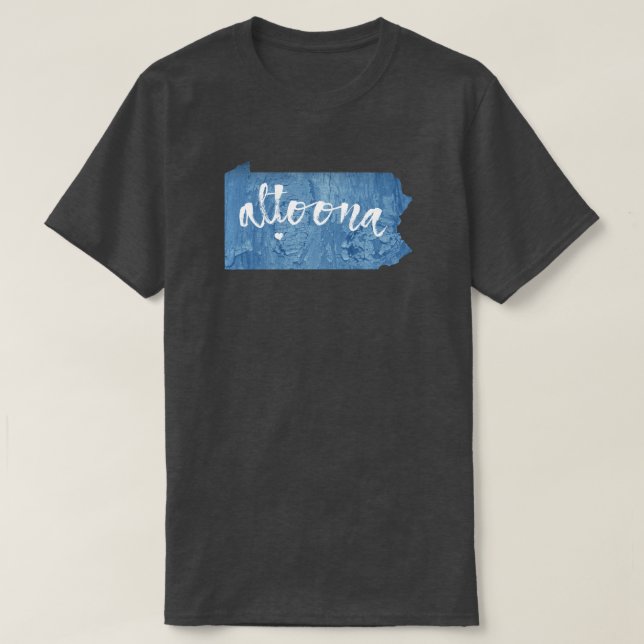 Altoona Pennsylvania Wood Grain T Shirt (Design framsida)