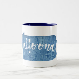 Altoona Pennsylvania Wood Grain Två-Tonad Mugg