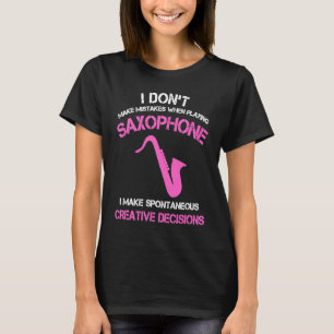 Altosaxofonspelare kvinnor ungdom Jazz Saxofoniste T Shirt