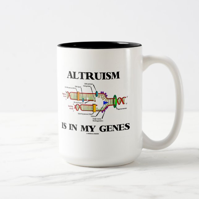 Altruism är i min gener (DNA-replicationen) Två-Tonad Mugg (Höger)