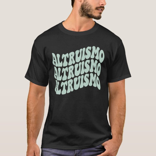 Altruismo School Spirit Vågigt staplad T-Shirt (Framsida)
