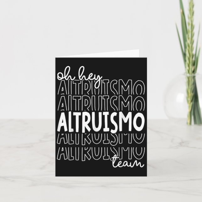 Altruismo Team House of Givers Rca School S Kort (Framsida)