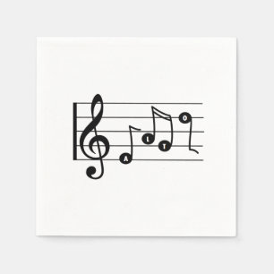 Altstämma sångare musikalisk cocktail serviett pappersservett
