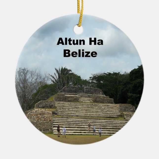 Altun Ha, Belize Julgransprydnad Keramik (Framsidan)