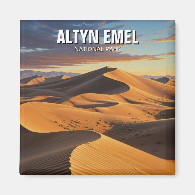 Altyn Emel nationalpark Kazakstan Travel Magnet (Framsidan)