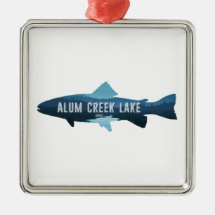 Alum Bäck Sjö Ohio Fish Julgransprydnad Metall