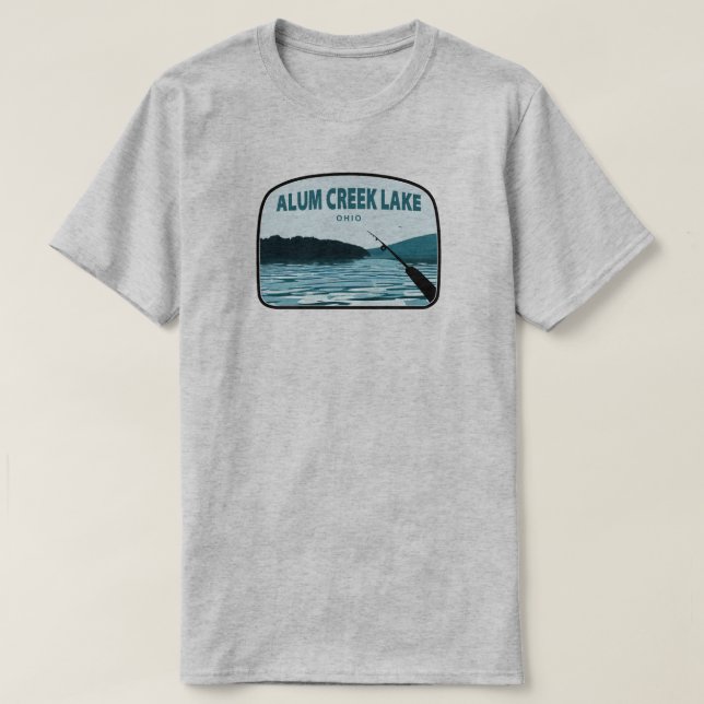 Alum Bäck Sjö Ohio Fishing Rod T Shirt (Design framsida)