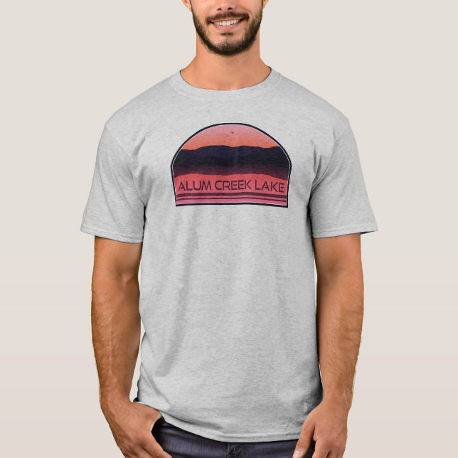 Alum Bäck Sjö Ohio Red Sunrise T Shirt (Framsida)