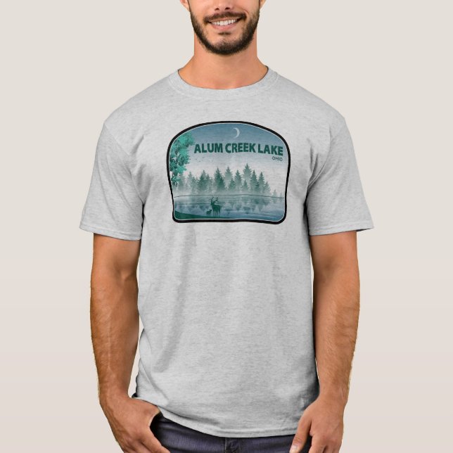 Alum Creek Lake Ohio Deer T Shirt (Framsida)