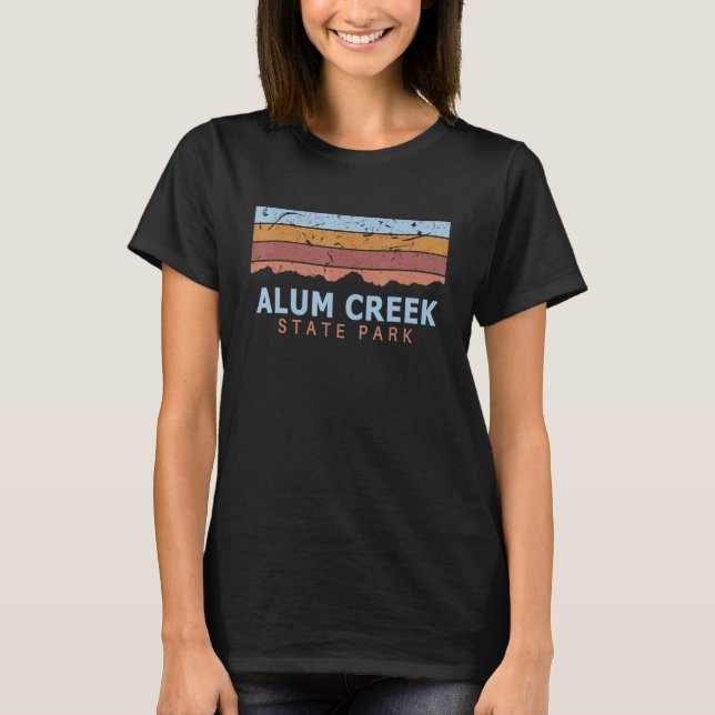 Alum Creek State Park Ohio Retro Cool T Shirt (Framsida)