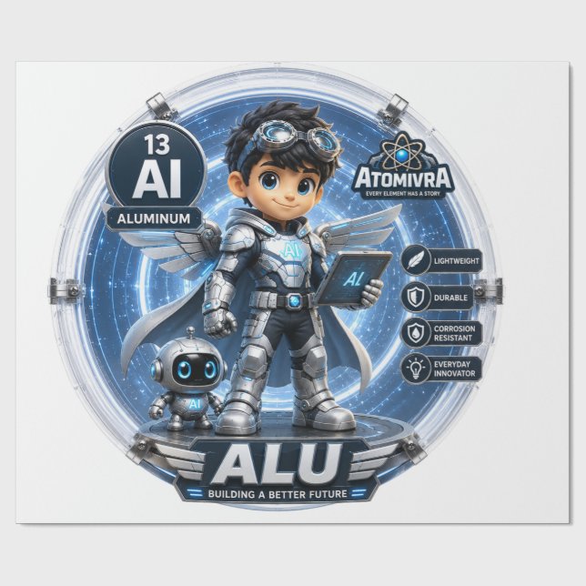 Aluminium  ATOMIVRA Presentpapper (Platt)