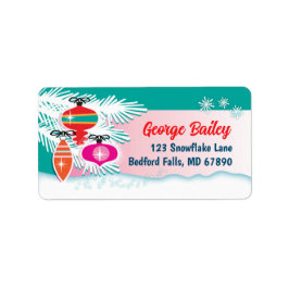 Aluminium Julgran Returetiketter 3 Adressetikett