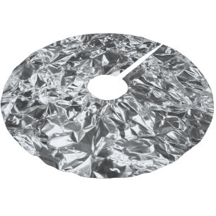 Aluminium omkullkastar designsilverfärg julgransmatta borstad polyester