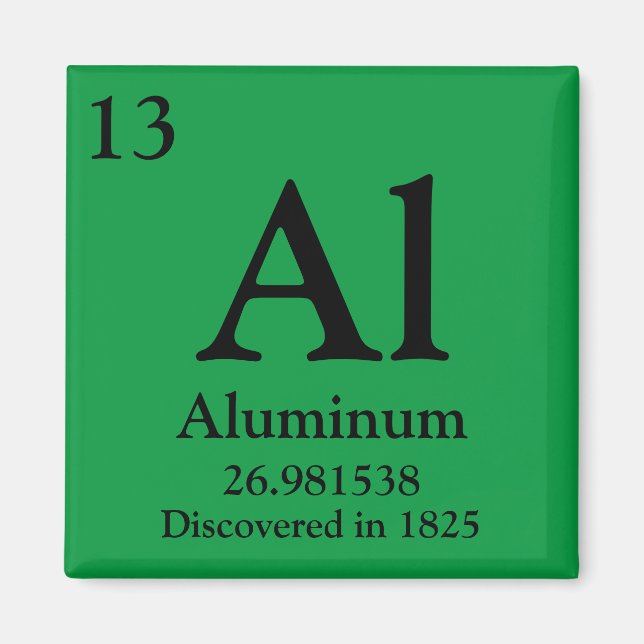 Aluminium Periodic Bord Magnet (Framsidan)
