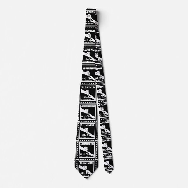 Aluminiumets traditionella 10:e bröllop-årsjubileu slips (Framsida)