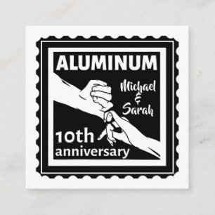 Aluminiumets traditionella 10:e bröllop-årsjubileu tilläggskort