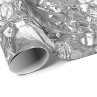 Aluminiumfolie Silver Grått Metallic Wrinkled