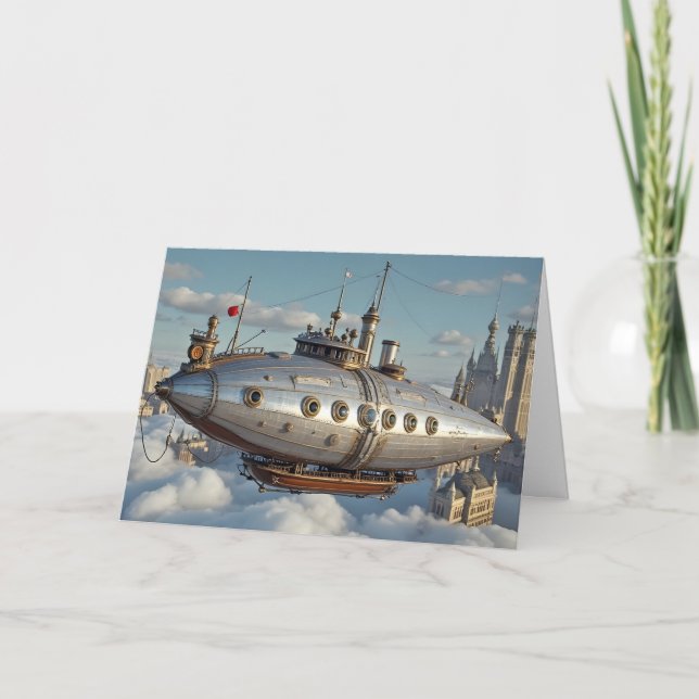 Aluminiumluftfartyget Fars dag Helgkort (Framsida)