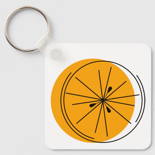 Aluminiumruta för citrusfrukter, Orange Nyckelring (Framsida)