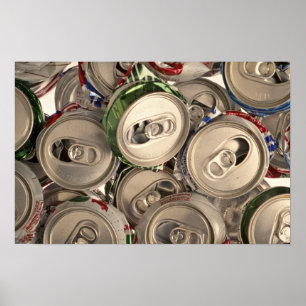 Aluminum cans som återanvänds poster