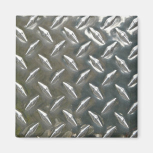 Aluminum metall Checkerplate Magnet