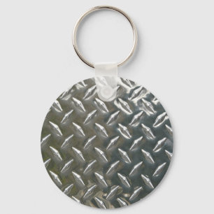 Aluminum metall Checkerplate Nyckelring
