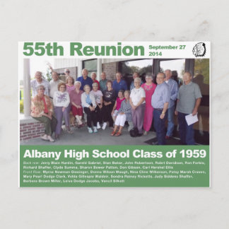 Alumner från Albany High School 1959 — 55:e återtr Vykort