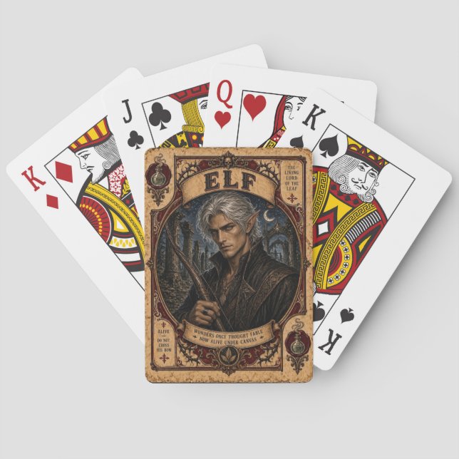 Alv, gamla cirkusmonster casinokort (Baksidan)